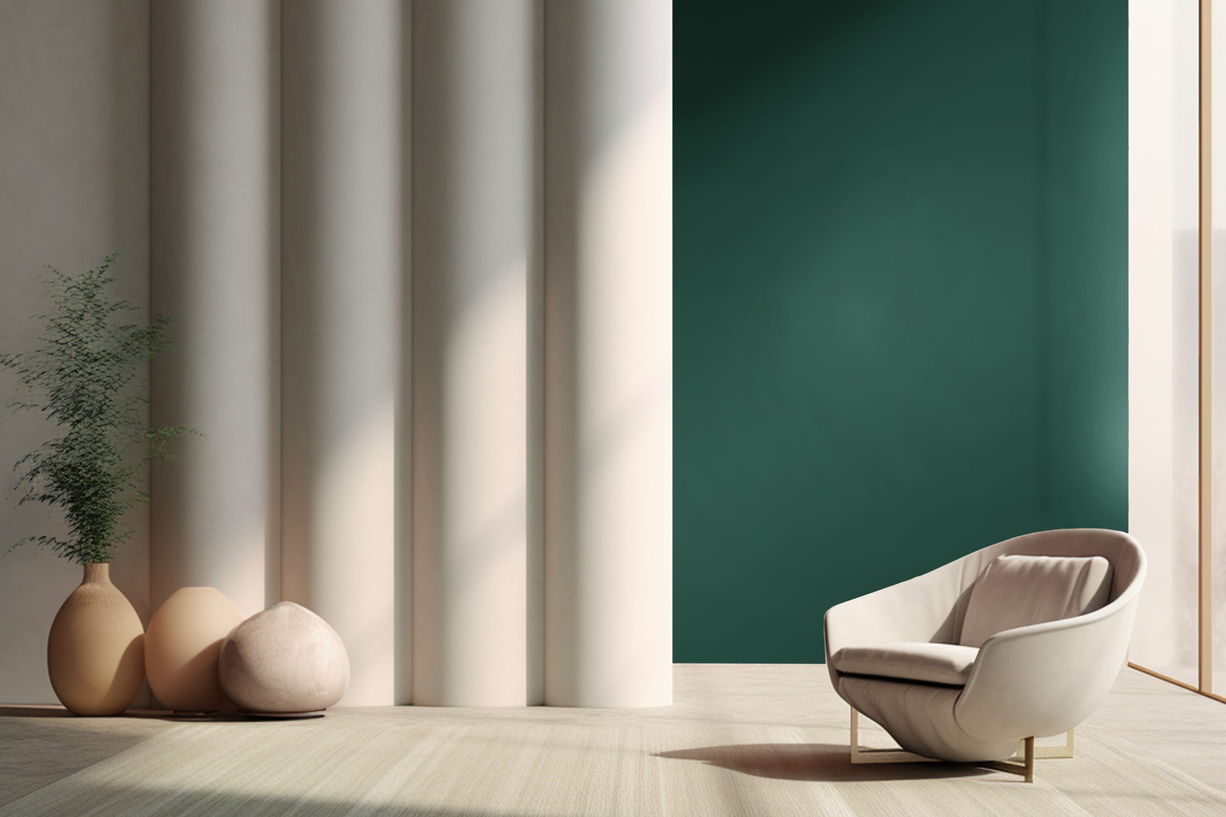 Solid color fabric-wrapped acoustic panels